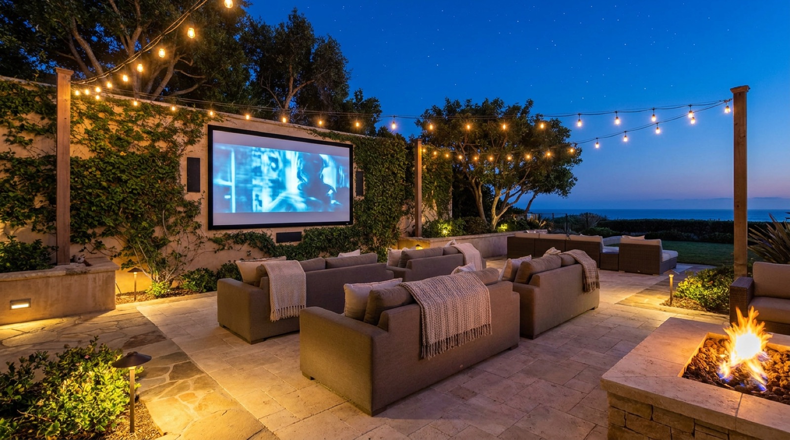 The Backyard Cinema — Outdoor Theaters at the Estate Level — San Diego Landscape Remodeling
