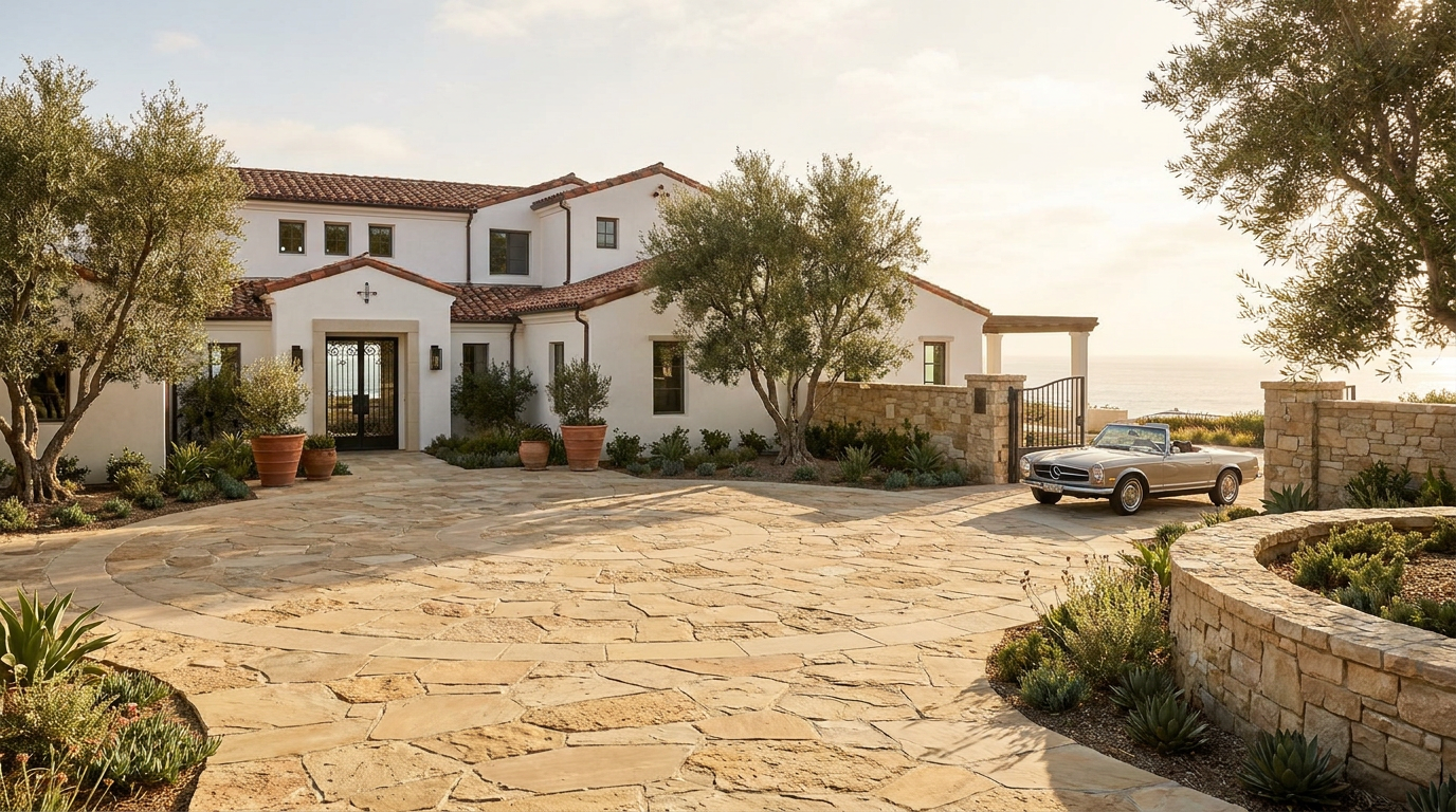 Driveway Pavers in La Jolla — Entry Hardscape for Coastal Properties — San Diego Landscape Remodeling
