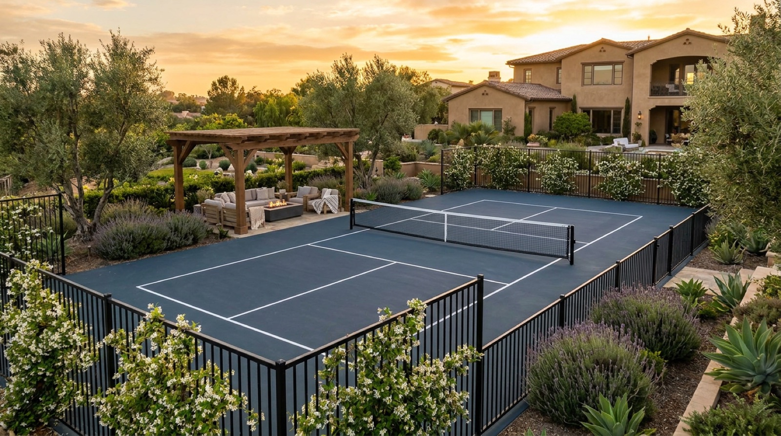 The Estate Sport Court — Pickleball and Basketball Without the Municipal Look — San Diego Landscape Remodeling