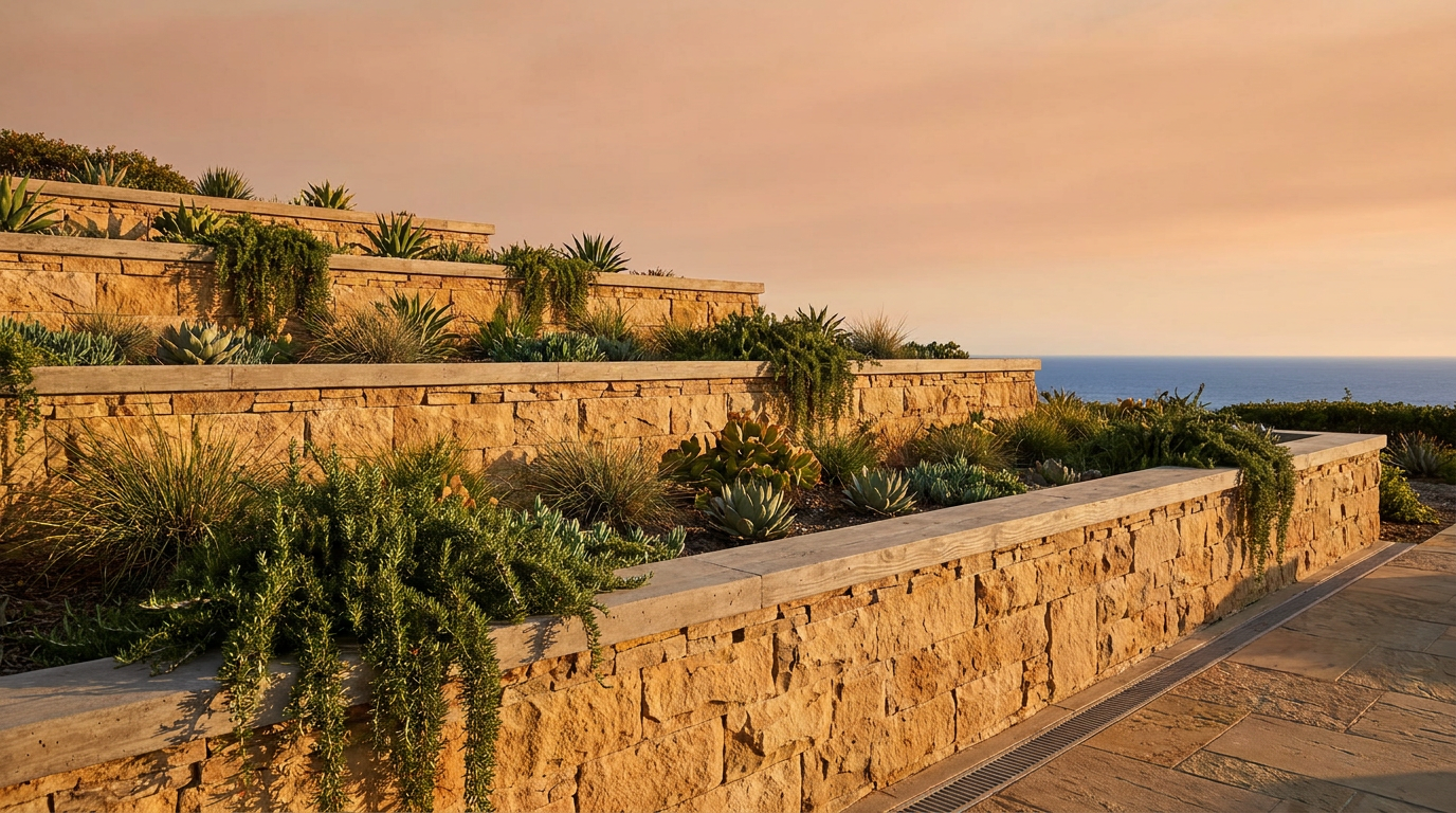 Retaining Walls in Del Mar Heights: What the View Lots Actually Need — San Diego Landscape Remodeling