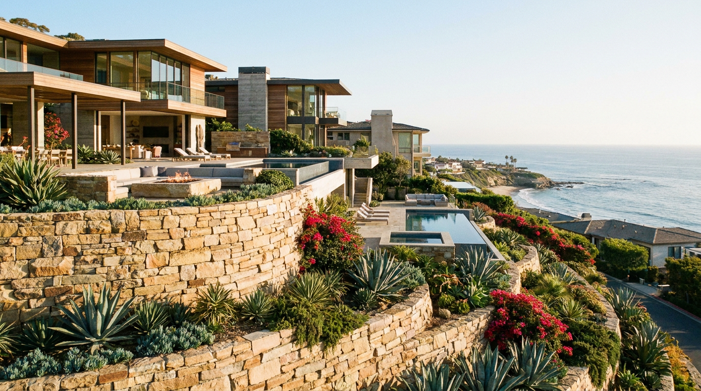 Retaining Wall Design in La Jolla — Bluff Lots, Canyon Sides, and Hidden Valley Grade — San Diego Landscape Remodeling