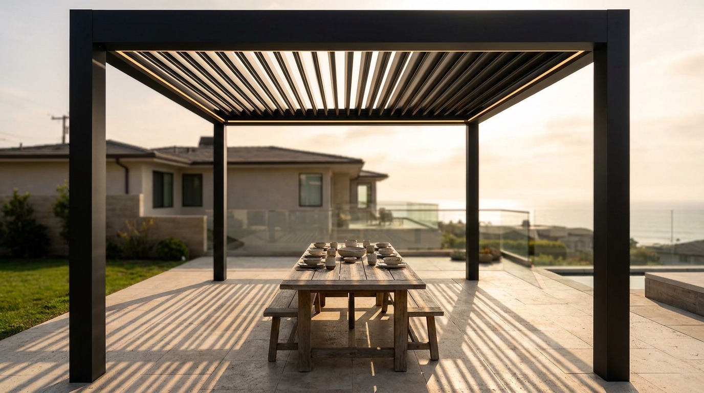 The Pergola With a Roof That Thinks — StruXure Pergola X in San Diego — San Diego Landscape Remodeling